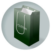 Grüner Gradient-Monogramm Mittlere Geschenktüte