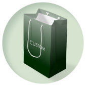 Grüner Gradient-Monogramm Mittlere Geschenktüte