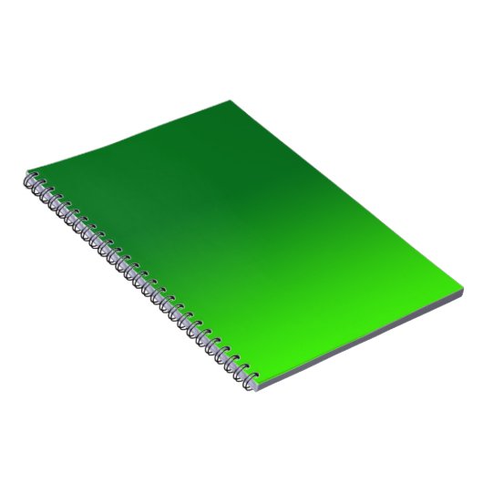 Grüner Gradient Ombre Lebendig Modern Einfach Notizblock (Rechte Seite)