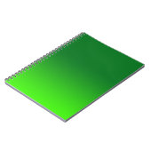 Grüner Gradient Ombre Lebendig Modern Einfach Notizblock (Linke Seite)