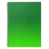 Grüner Gradient Ombre Lebendig Modern Einfach Notizblock (Vorderseite)