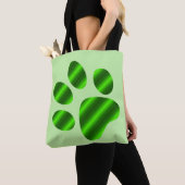 Grüner Gradient-Pfotenabdruck Tasche (Von Nahem)