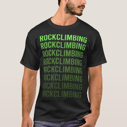 Grüner Gradient Rock Klettersteig Klettersteig T-Shirt (Vorderseite)