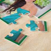 Grüner Graduate Senior Foto Collage Abschluss Puzzle (Seite)