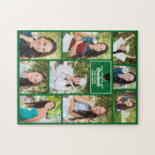 Grüner Graduate Senior Foto Collage Abschluss Puzzle (Horizontal)