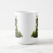 Grüner Gras-Buchstabe A-Topiarie mit Fußball Kaffeetasse (Mittel)