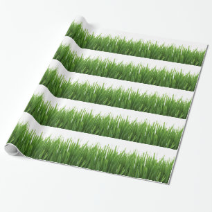 Grüner Gras Hintergrund Geschenkpapier