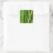 Grüner Gras Hintergrund Quadratischer Aufkleber (Tasche)