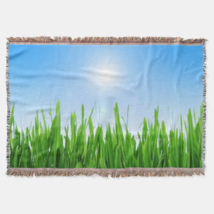 Grüner Grasgarten mit Blau Himmel Design Decke