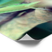 Grüner Grasshopper auf Leaf-Insekt Poster (Ecke)