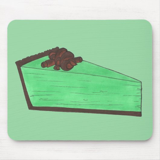 Grüner Grasshopper Minzkuchen Feinschmecker Backen Mousepad (Vorne)