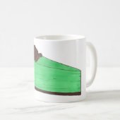 Grüner Grasshopper Pie Slice St. Patrick's Day Foo Kaffeetasse (VorderseiteRechts)