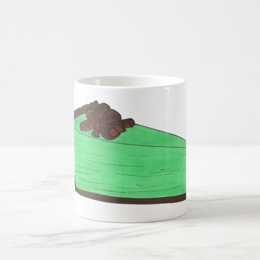 Grüner Grasshopper Pie Slice St. Patrick's Day Foo Kaffeetasse (Mittel)