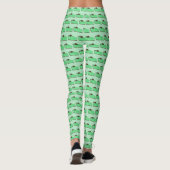 Grüner Grasshopper Pie Slice St. Patrick's Day Leggings (Rückseite)