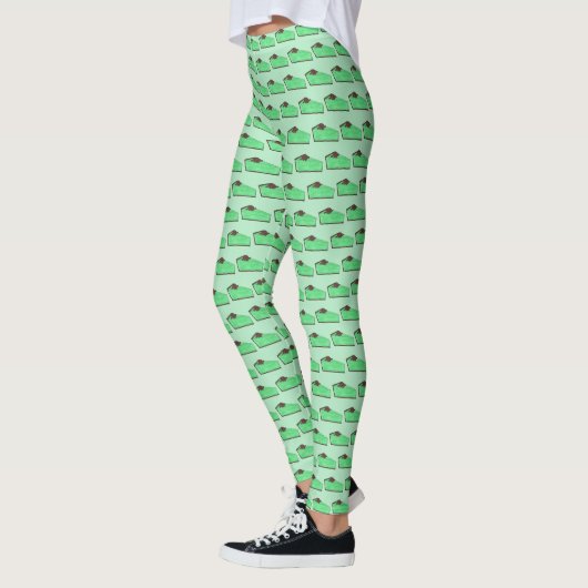 Grüner Grasshopper Pie Slice St. Patrick's Day Leggings (Links)