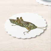 Grüner Grasshopper Untersetzer (angewinkelt)