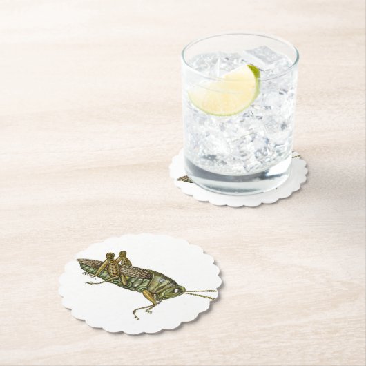 Grüner Grasshopper Untersetzer (Vor Ort)