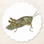Grüner Grasshopper Untersetzer (Vorderseite)