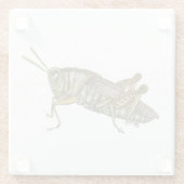 Grüner Grasshopper-Untersetzer Glasuntersetzer (Rückseite)