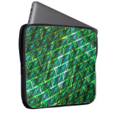 Grüner grauer, Gitter- oder Schiebestein-Effekt Laptopschutzhülle (Vorne Rechts)