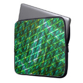 Grüner grauer, Gitter- oder Schiebestein-Effekt Laptopschutzhülle (Vorderseite Links)