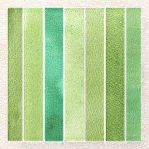 grüner großartiger Aquarellhintergrund - Aquarell Glasuntersetzer