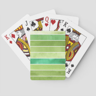 Grüner, großartiger Aquarellhintergrund Spielkarten