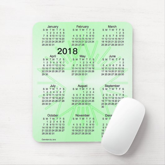 Grüner Großdruck-Kalender des Stern-2018 durch Mousepad (Mit Mouse)