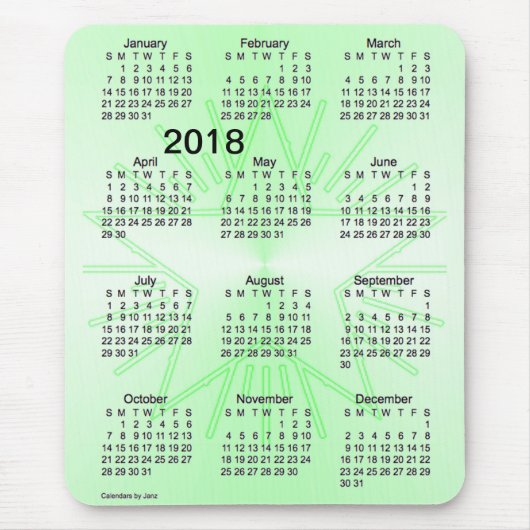 Grüner Großdruck-Kalender des Stern-2018 durch Mousepad (Vorne)
