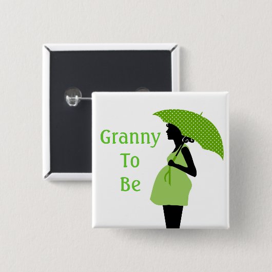 Grüner Großmutter-Knopf Button (Vorne & Hinten)
