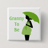 Grüner Großmutter-Knopf Button (Vorderseite)