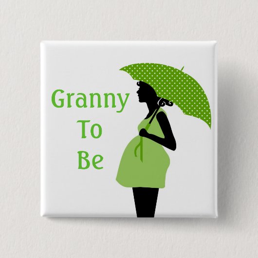 Grüner Großmutter-Knopf Button (Vorderseite)