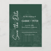 Grüner Grüner Garten Save the Date Postkarte (Vorderseite)