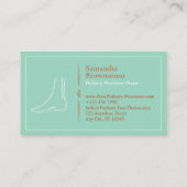 Grüner Grünfuß Massage Pflege Podiatrie Doktor Visitenkarte (Rückseite)