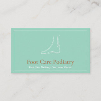 Grüner Grünfuß Massage Pflege Podiatrie Doktor Visitenkarte