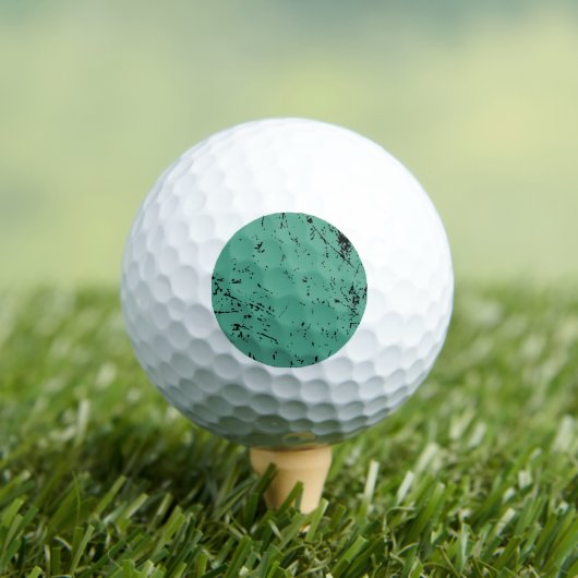 Grüner Grunge-Stil Golfball (Insitu T-Shirt)