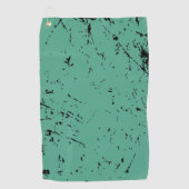 Grüner Grunge-Stil Golfhandtuch (Vorderseite)