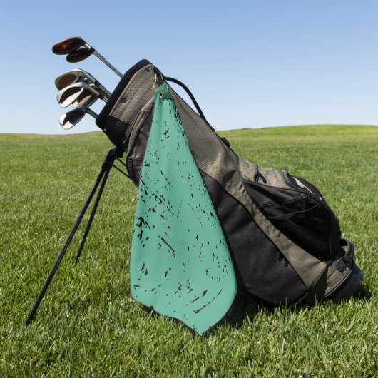 Grüner Grunge-Stil Golfhandtuch (Gras)