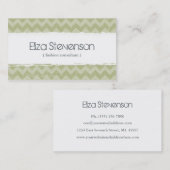 Grüner Grunge-Zickzack Berater-Geschäfts-Karte Visitenkarte (Vorne/Hinten)