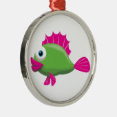 GRÜNER GUPPY ORNAMENT AUS METALL (Rechts)