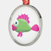 GRÜNER GUPPY ORNAMENT AUS METALL (Links)