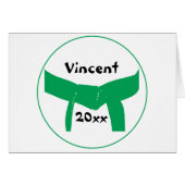 Grüner Gürtel für Kampfkunst (Vorderseite (Horizontal))