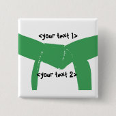 Grüner Gürtel für Kampfkunst Button (Vorderseite)