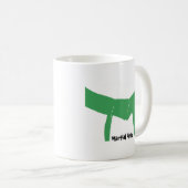 Grüner Gürtel für Kampfkunst Kaffeetasse (VorderseiteRechts)