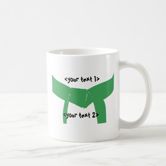 Grüner Gürtel für Kampfkunst Kaffeetasse (Rechts)