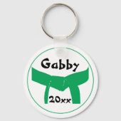 Grüner Gürtel für Kampfkunst Schlüsselanhänger (Vorderseite)