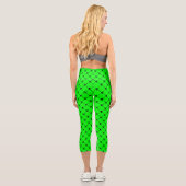 grüner Halbkugel Capri Leggings (Rückseite)