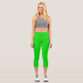 grüner Halbkugel Capri Leggings (Vorderseite)