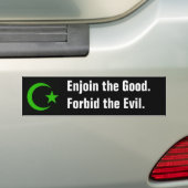 Grüner Halbmond und Stern - schwarzer Hintergrund Autoaufkleber (Auf Auto)