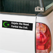 Grüner Halbmond und Stern - schwarzer Hintergrund Autoaufkleber (Auf Lkw)